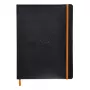 Caderno RHODIA RHODIARAMA B5 pautado preto em pele sintética 80 folhas 117502C
