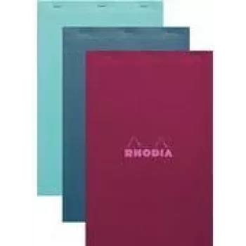 Bloco de notas quadriculado Rhodia No. 19 A4+, várias cores, pack de 5 19100C
