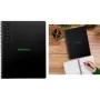 Bloco universitário Rhodia Greenbook A5+ pautado, capa preta em cartão reciclado, 80 folhas 119925C