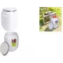EDA Barril de armazenamento 50L branco em plástico com tampa 010559 NA