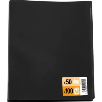 Pasta de apresentação ELBA DIN A4 Standard, 50 capas, preto, PP 0,3 mm 32041009