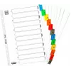 Separadores de cartão Mylar ELBA, numéricos 1-12, A4, várias cores, 12 peças (M568587)