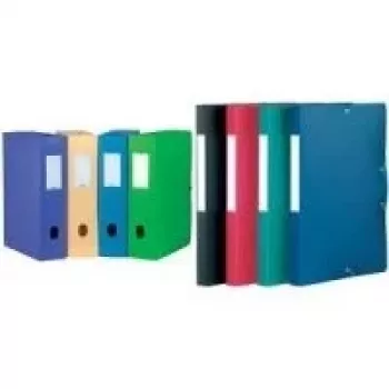 Caixa de arquivo ELBA Memphis DIN A4, 40 mm capacidade, PP verde, etiqueta de lombada para escrever 98402914