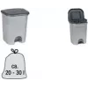 Balde de pedal keeeper Torge, 2x 11 litros, prateado 1153616000000