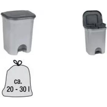 Balde de pedal keeeper Torge, 2x 11 litros, prateado 1153616000000