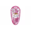 Máquina de barbear descartável BIC Miss Soleil para mulher, 4 unid., lâmina tripla com faixa deslizante de aloé vera e vitamina E, cabeça móvel, cores pastel sortidas 8897253
