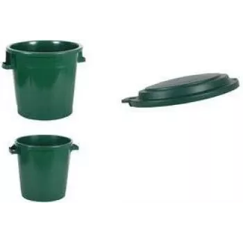 Contentor de resíduos EDA 75 L para exterior verde plástico reciclado 013011 V.CA VX8