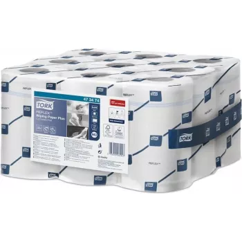 Rolo de limpeza multiusos TORK Reflex, 2 folhas, branco, 67 m, perfurado, não gofrado, 1 rolo (473474)