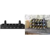 Conjunto de garrafeira EDA, 6 garrafas por nível, antracite, conjunto de 3 peças para 18 garrafas, polipropileno (010702)