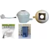 Conjunto recolhedor de água da chuva EDA para bidões, cinzento, com filtro e bloqueio de transbordo, 1 unid. (010916 G SX10)