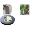 Base com rodas para plantas EDA com 5 rodas multidirecionais, efeito pedra, cinzento-antracite, 30 cm de diâmetro, carga de 60 kg (010940 G. ARD C)