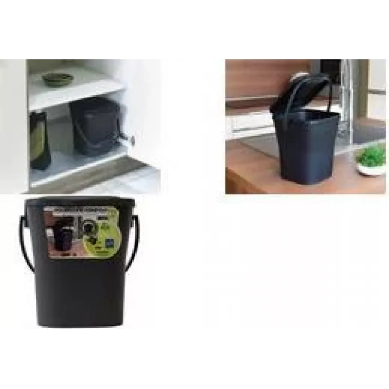 Compostor EDA KOMPOST 6L antracite com tampa e asa, plástico reciclado 013119 R G.ANT