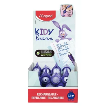 Caneta de tinta apagável Maped KIDY Learn coelho 0,7 mm azul, expositor de 12 229601