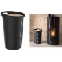Caixa de armazenamento EDA Pellets, 38 litros, plástico preto com tampa de madeira, capacidade 20 kg – 1 unid. (010478 NO)