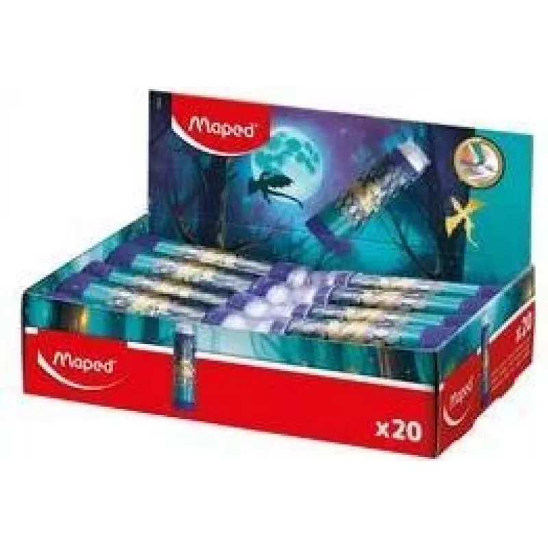 Borracha Maped DRAGON em plástico, formato batom, twist-out, expositor de 20 152025