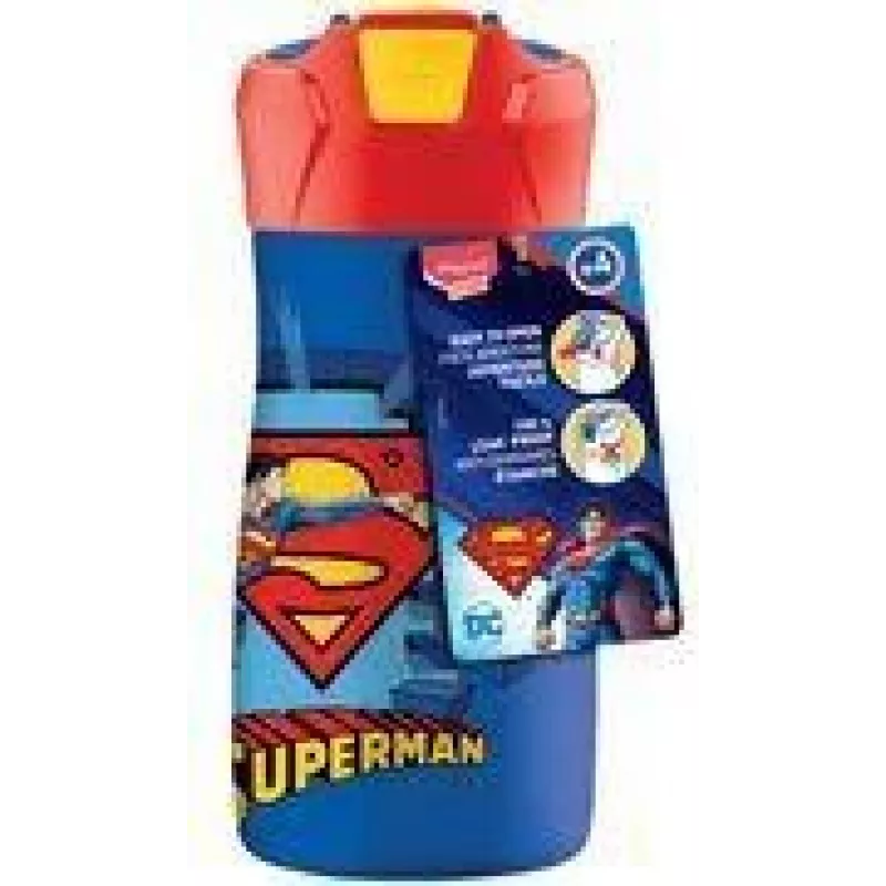 Garrafa de água Maped PICNIK Superman em aço inoxidável 0,43 L azul/vermelho com palhinha 871233