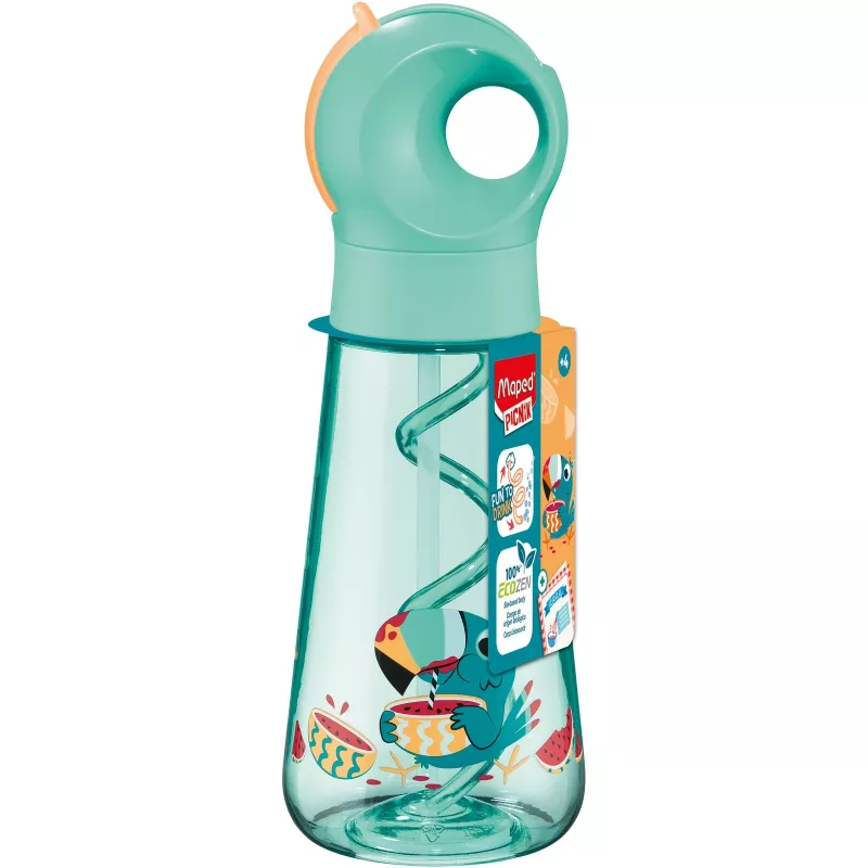 Garrafa de água Maped PICNIK TUKAN 0,5 L verde Ecozen com palhinha 873103