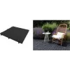 Ladrilho de exterior EDA efeito madeira, 500 x 500 mm, preto, resistente aos UV e ao cloro, antiderrapante, 1 unid. (010939 NO)