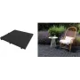 Ladrilho de exterior EDA efeito madeira, 500 x 500 mm, preto, resistente aos UV e ao cloro, antiderrapante, 1 unid. (010939 NO)