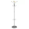 Bengaleiro MAUL Stily com porta-chapéus de chuva, prateado, ganchos de madeira, 8 ganchos, 1750 mm 9403270