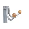 Bengaleiro MAUL Stily com porta-chapéus de chuva, prateado, ganchos de madeira, 8 ganchos, 1750 mm 9403270