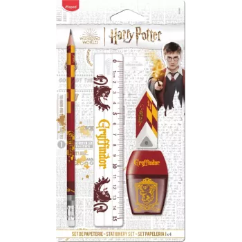 Conjunto de escrita Maped Harry Potter Gryffindor, 4 peças, embalagem blister (981880)