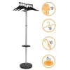 Bengaleiro MAUL Wavy-2 com porta-chapéus de chuva, prateado/preto 9405390