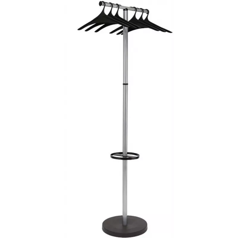 Bengaleiro MAUL Wavy-2 com porta-chapéus de chuva, prateado/preto 9405390