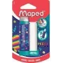 Borracha Maped Pixel Party com recarga, formato batom, embalagem blister 152015