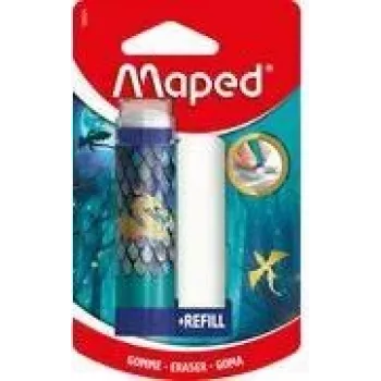 Borracha Maped DRAGON Twist-Out de plástico com recarga, formato batom, embalagem blister 152024