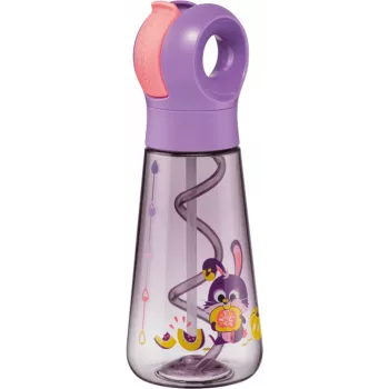 Garrafa Maped PICNIK Rabbit 0,5L roxa com palhinha 873102