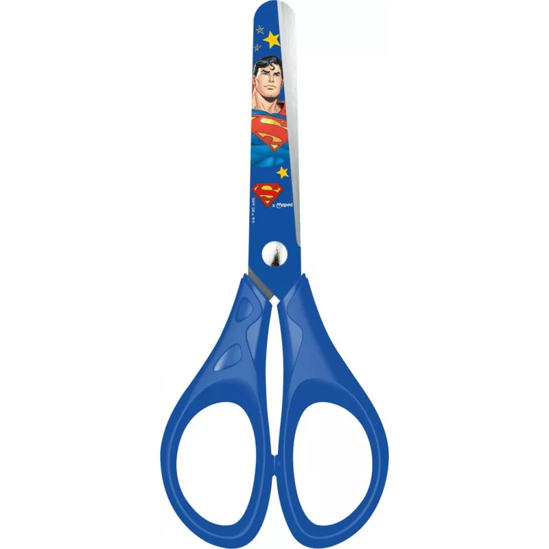 Tesoura de artesanato Maped Superman, ponta redonda, 130 mm, azul 464233