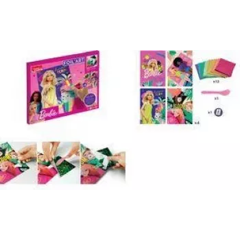 Conjunto criativo Maped Creativ arte em folha Barbie, 18 peças, conjunto de artesanato com folhas metálicas para crianças a partir dos 7 anos 907074