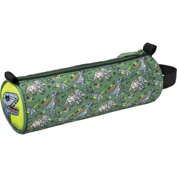 Estojo de rolo Maped Dinossauro, neoprene, verde/preto, fecho de correr, 1 unid. 932909