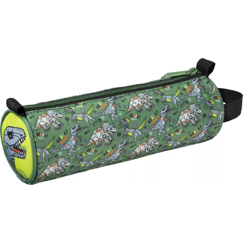 Estojo de rolo Maped Dinossauro, neoprene, verde/preto, fecho de correr, 1 unid. 932909
