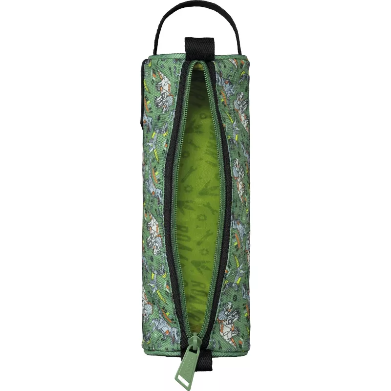 Estojo de rolo Maped Dinossauro, neoprene, verde/preto, fecho de correr, 1 unid. 932909