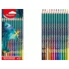 Lápis de cor triangulares Maped DRAGON, 12 cores diferentes, mina macia resistente à quebra, estojo de cartão com motivo de dragão 862234
