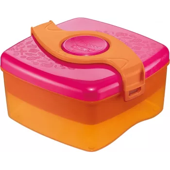 Lancheira Maped PICNIK ORIGINS 1,4L rosa/laranja com 2 compartimentos e recipiente removível 870107