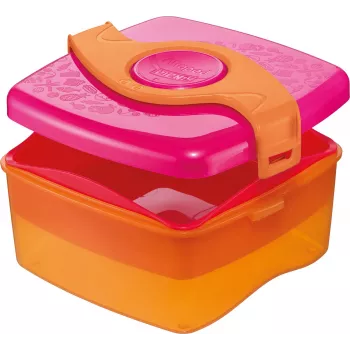 Lancheira Maped PICNIK ORIGINS 1,4L rosa/laranja com 2 compartimentos e recipiente removível 870107