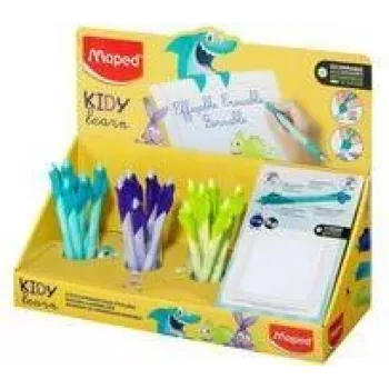 Caneta de tinta gel apagável Maped KIDY Learn, 0,7 mm, expositor de 18 (229503)