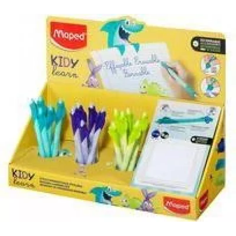 Maped KIDY Learn Caneta roller apagável, 0,7 mm, expositor de 18 peças (229503)