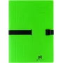 Pasta de documentos ELBA CLIP'N GO DIN A4 verde cartão extensível com fecho de tecido 100201316