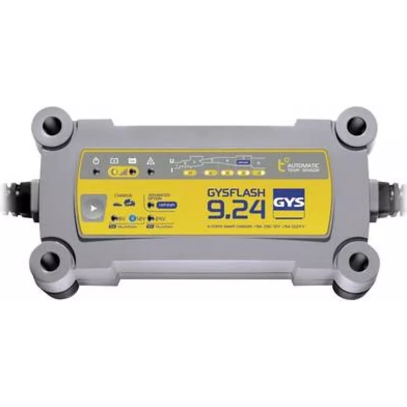Carregador de bateria automático GYS FLASH 9.24 6V/12V/24V 9A/9A/6A 029477