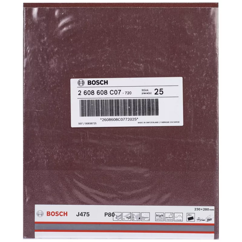 Rolo de lixa Bosch Best for Metal J475 P80 100 mm x 50 m 2608608C07