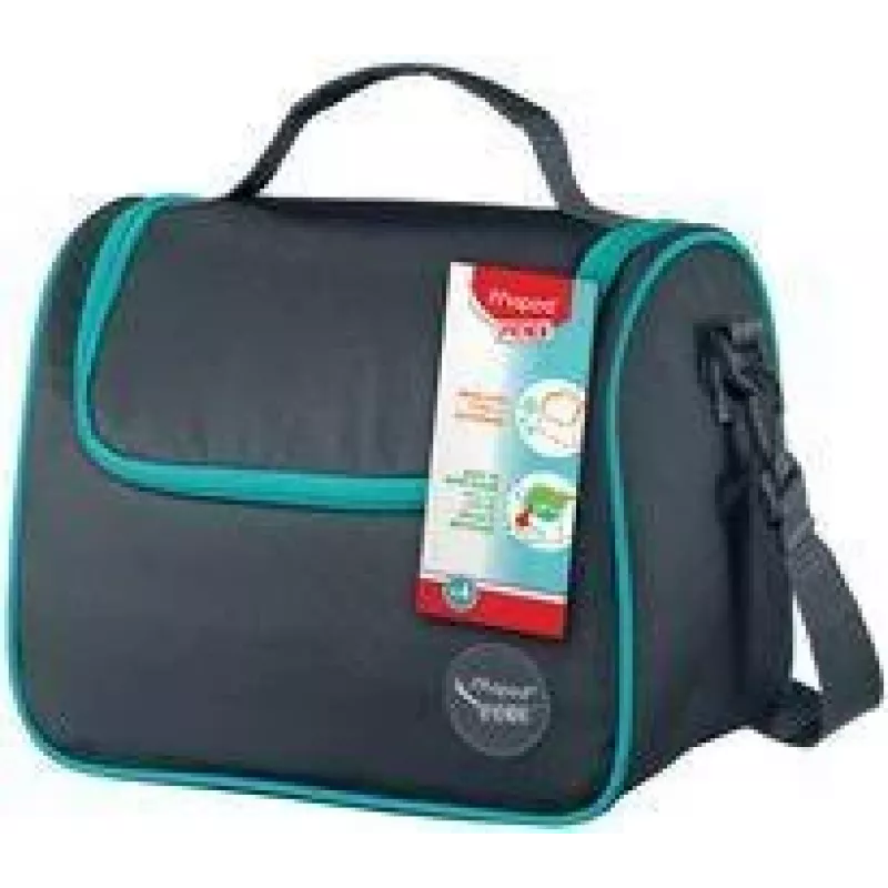 Saco de almoço Maped PICNIK Lunch Bag ORIGINS com alça de ombro, cinzento, material exterior 100% poliéster, forro PEVA, 1 unid. (872106)