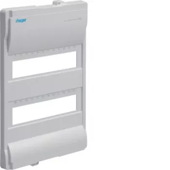 Tampa frontal HAGER Volta tamanho 2 VZ222N para quadros de distribuição encastrados, 2 filas, 24 módulos, branco