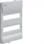 Tampa frontal HAGER Volta tamanho 2 VZ222N para quadros de distribuição encastrados, 2 filas, 24 módulos, branco