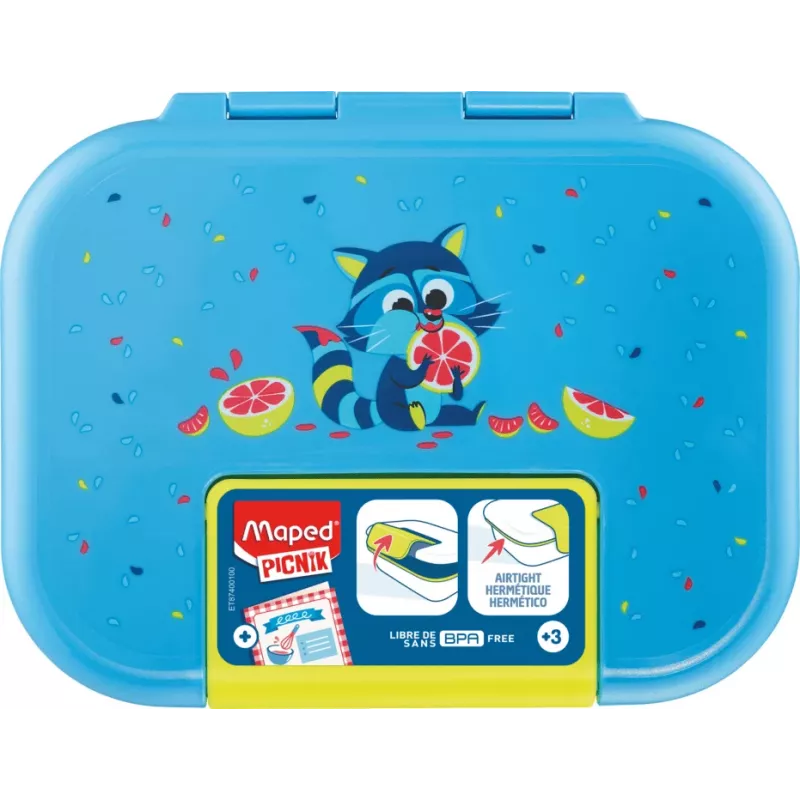 Lancheira Maped PICNIK WASCHBÄR, aço inoxidável, 0,9 L, design guaxinim 874001