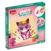 Conjunto de pintura por números Maped Creativ gato e coelho - 2 placas pré-impressas, tintas acrílicas, pincel, a partir de 7 anos 907083