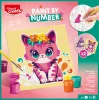 Conjunto de pintura por números Maped Creativ gato e coelho - 2 placas pré-impressas, tintas acrílicas, pincel, a partir de 7 anos 907083